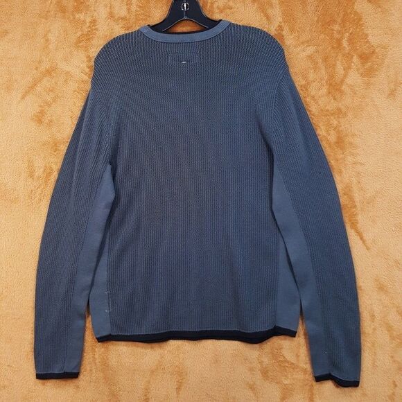 RAG & BONE Sweater Mens Small Gray Pullover HARVEY CREW Loose Knit $275 - Picture 4 of 6